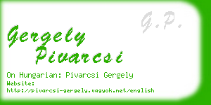 gergely pivarcsi business card